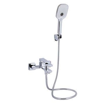 Змішувач для ванни латунний Qtap Gemini (з душовим гарнітуром) QTGEM259CRM45681 Chrome