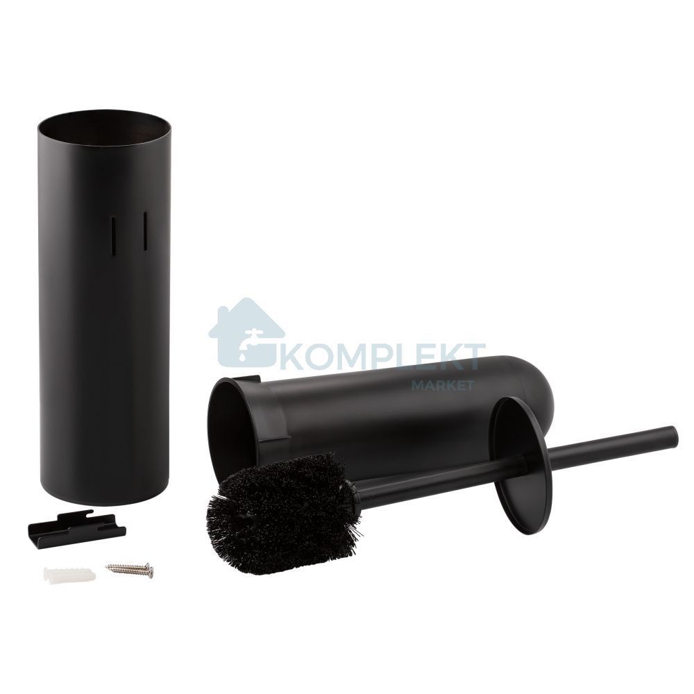 Щітка туалетна з чашею Qtap Liberty BLM 1150 (чорна)