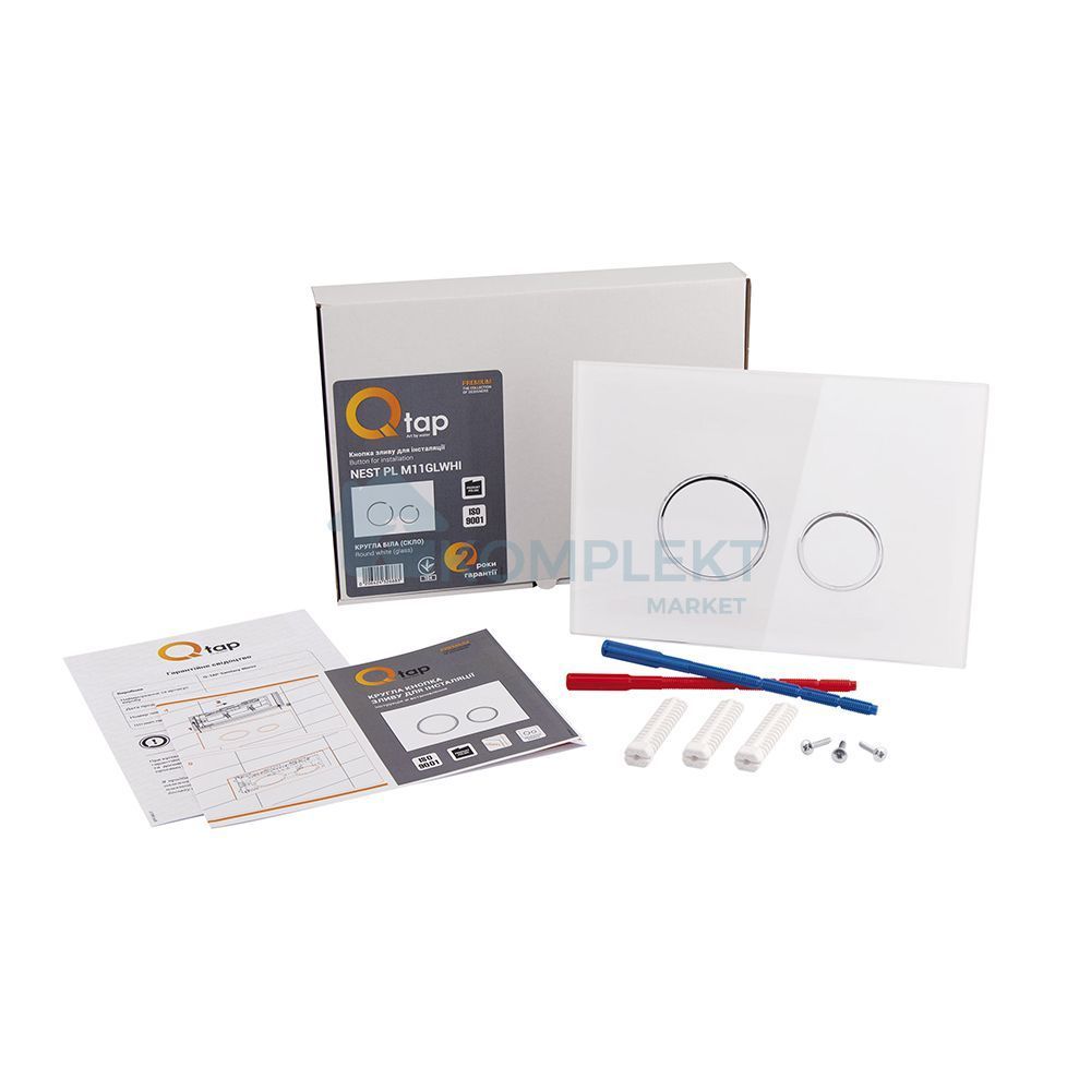Панель змиву для унітаза Qtap Nest QT0111V1164GW (біла глянцева)