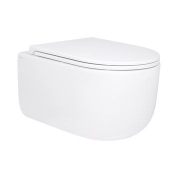 Унітаз підвісний Qtap Taurus безободковий з сидінням Soft-close QT2433084EUQW (білий)