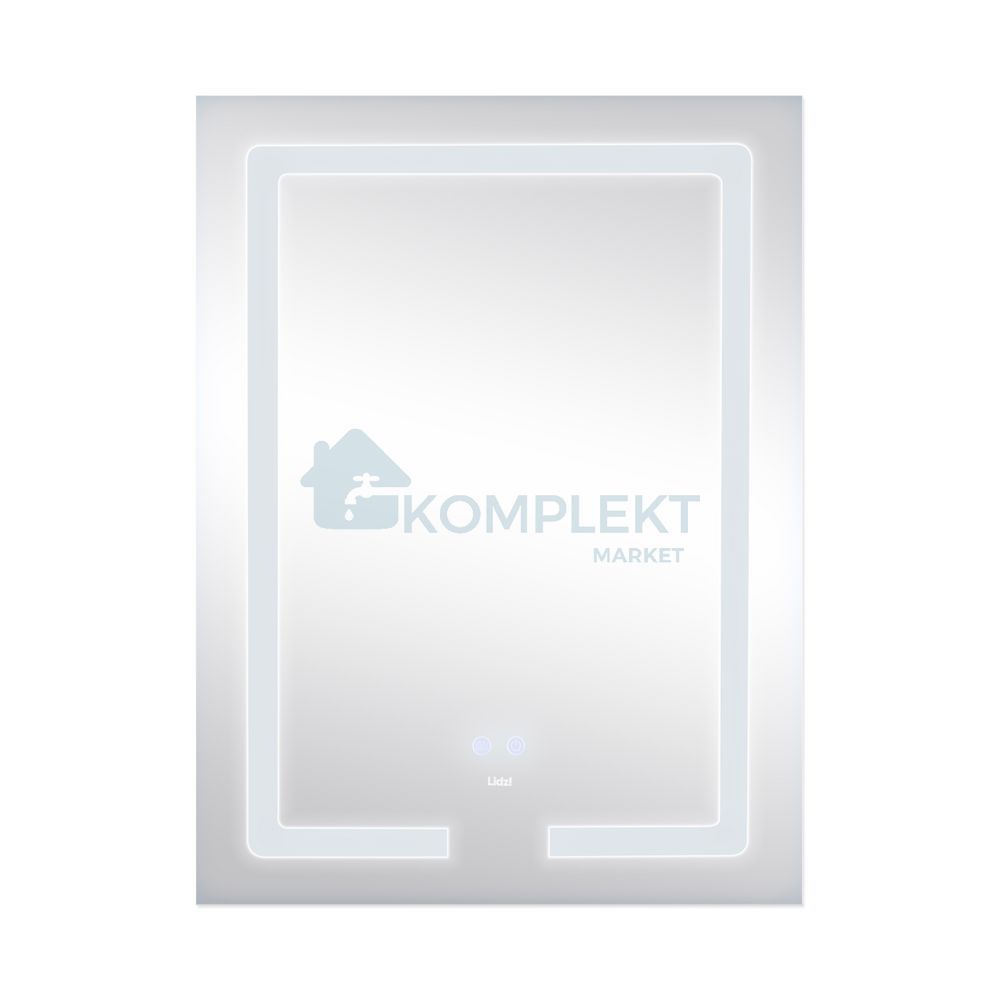 Дзеркало прямокутне з LED-підсвічуванням Lidz Kubis KU1 600х800 з димером та антизапотіванням, Ні