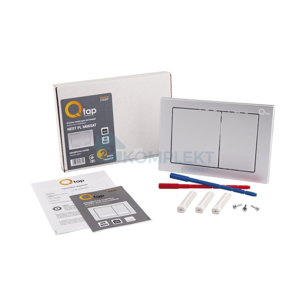 Кнопка зливу для інсталяції Qtap Nest QT0111M06029SAT (сіра матова)