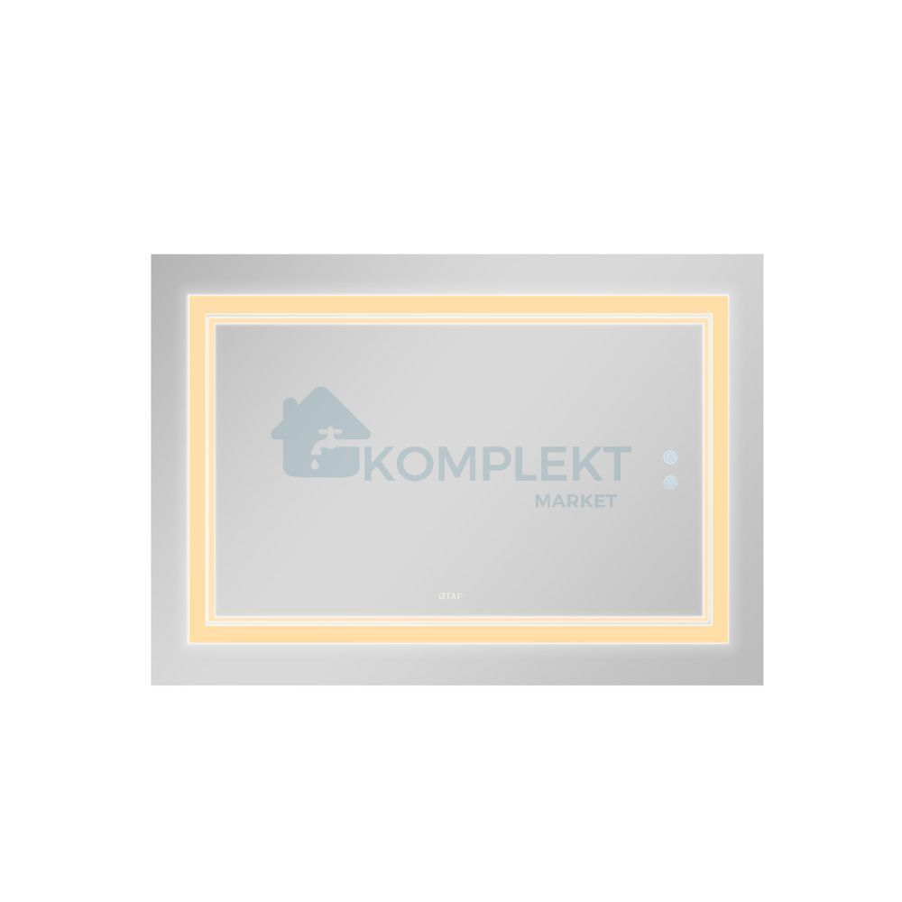 Прямокутне дзеркало у ванну Qtap Cardinal CA1 1200&times;800 мм з LED-підсвіткою, антизапотіванням, регулюванням світла 3000&ndash;6500K і димером, Ні