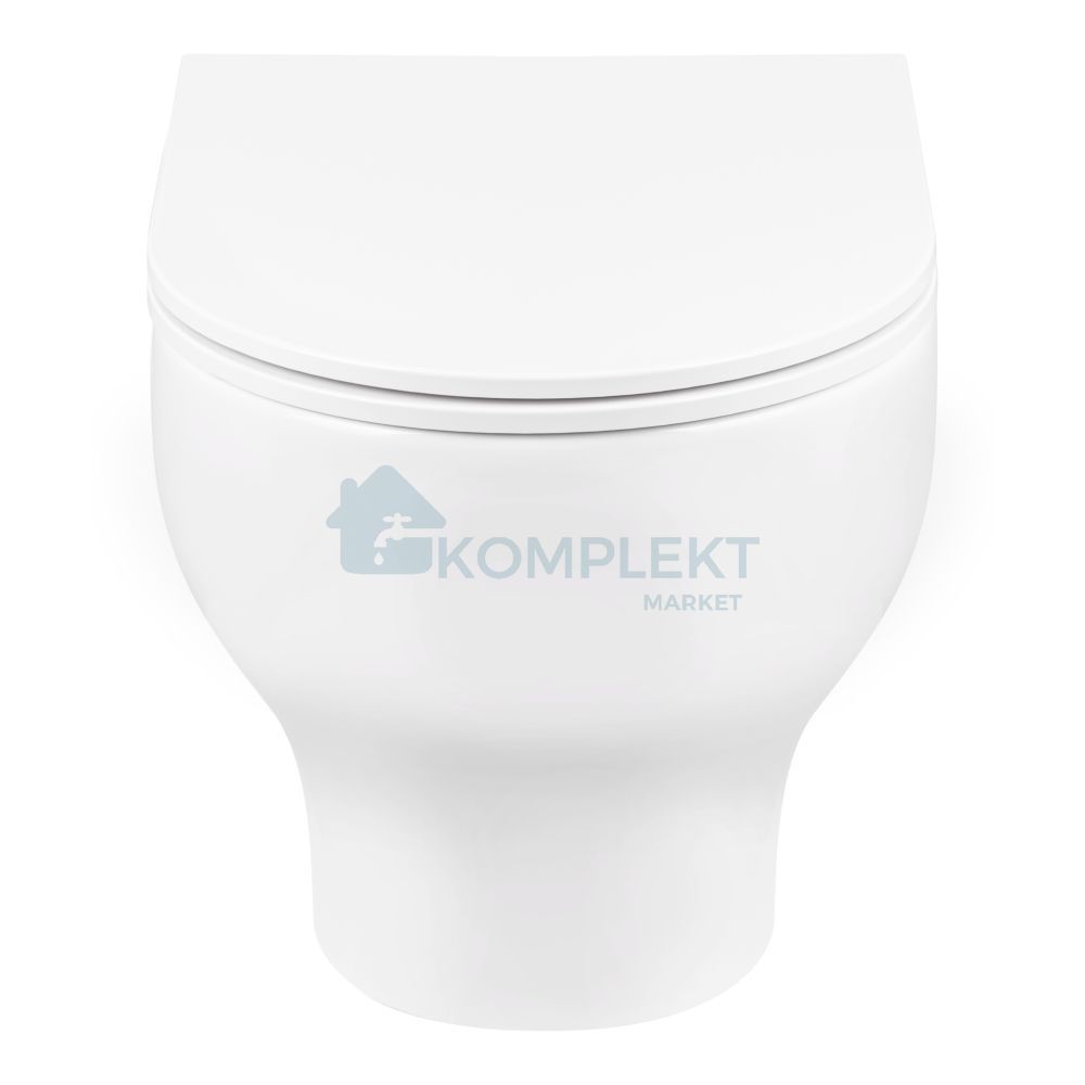 Унітаз підвісний Qtap Aries безобідковий з сідінням Soft-close QT0333063ERW