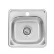 Кухонна мийка Kroner KRP Satin 3838, 380х380 мм, нержавіюча сталь, врізна, сатинова (матова), 0.6 мм