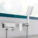 Змішувач для ванни латунний Qtap Swan Cascada з поворотним виливом (з душовим гарнітуром) QTSWA260CRM45565 Хром