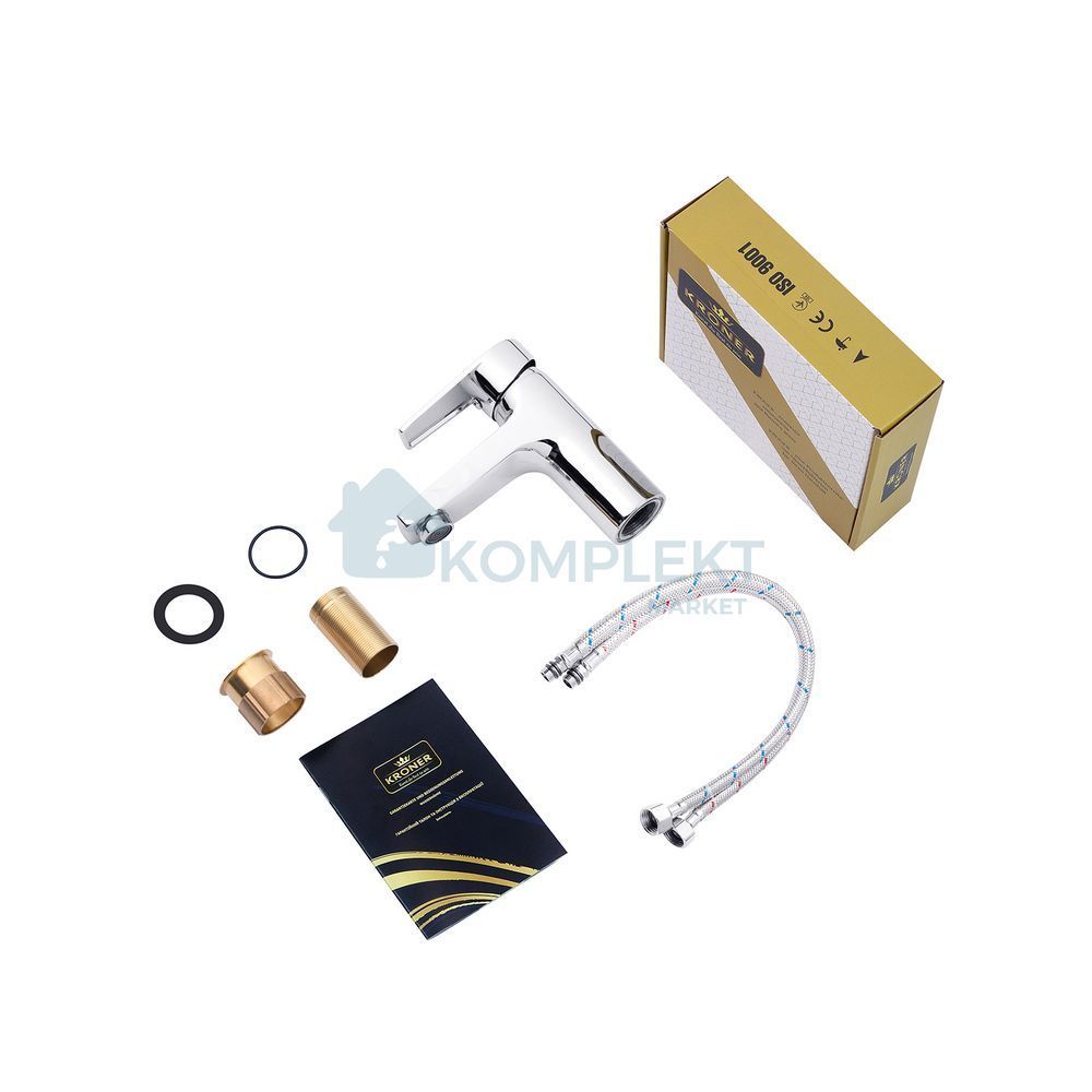 Змішувач для раковини Kroner KRM Oker C010 хром