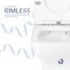 Унітаз підлоговий Qtap Aries Rimless безобідковий з сидінням Soft-close WHITE QT03228302W