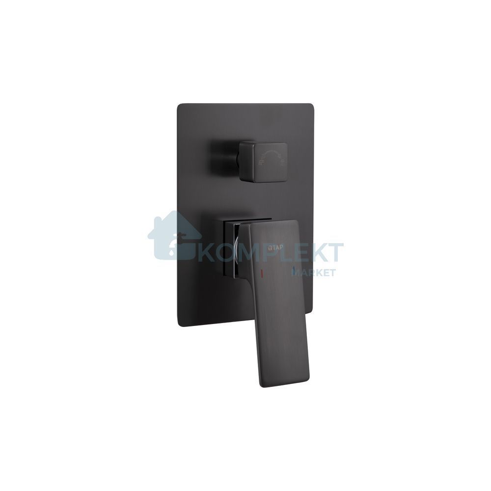 Душова система Qtap Gemini прихованого монтажу на три споживачі QTGEM114GMB45704 Gunmetal Black PVD