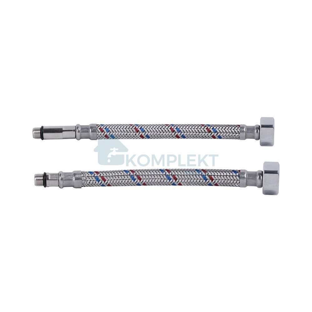 Гнучкий шланг для змішувача з нержавіючої сталі SD Plus 1/2"-М10 50 см (пара)