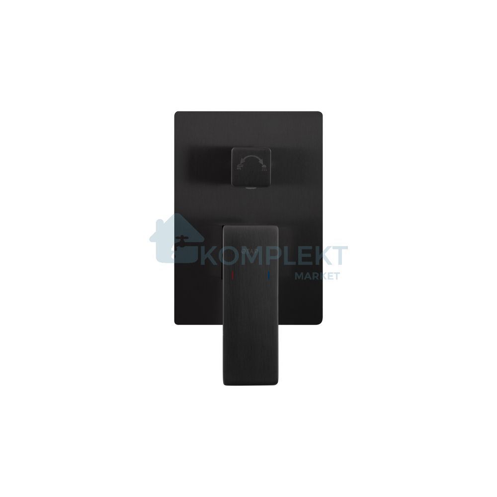 Душова система Qtap Gemini прихованого монтажу на три споживачі QTGEM114GMB45704 Gunmetal Black PVD