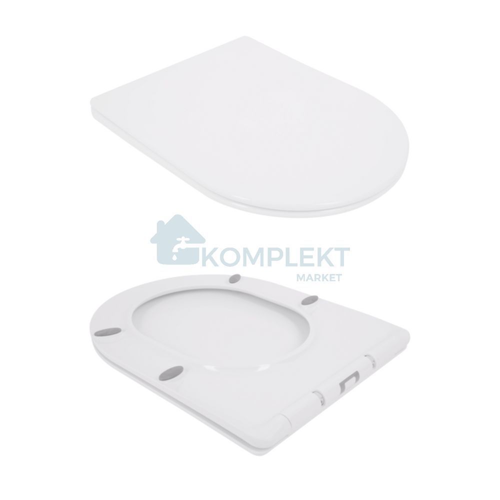 Підвісний унатаз Qtap Jay безобідковий з сідінням Soft-close QT07335176W