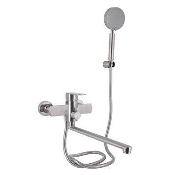 Змішувач для ванни з нержавіючої сталі Lidz Luna 005 LDLUN005NKS46093 Nickel