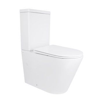 Підлоговий унітаз-компакт Qtap Stork безобідковий з сідінням Soft-close QT15222178W