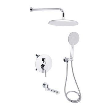 Душова система Qtap Spring прихованого монтажу на три споживачі QTSPR114CRM45705 Chrome