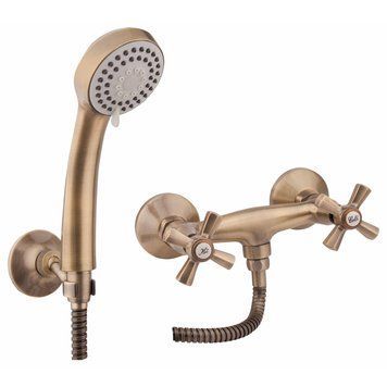 Бронзовий змішувач для душу з лійкою Qtap Liberty ANT 363