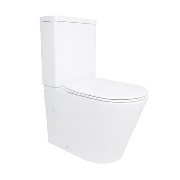 Підлоговий унітаз-компакт Qtap Stork безобідковий з сідінням Soft-close QT15222179W