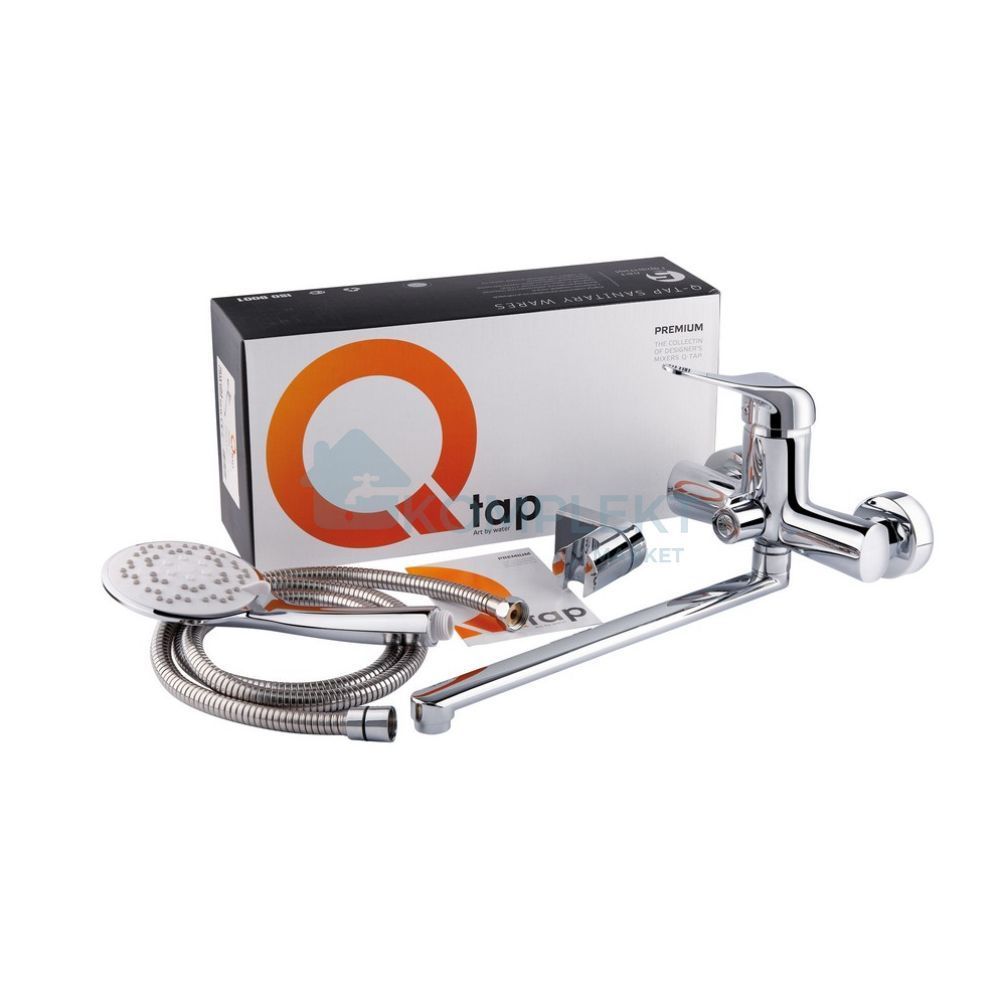 Змішувач для ванни поворотний з лійкою Qtap Integra CRM 005 NEW