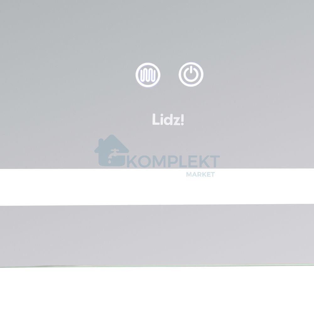 Дзеркало прямокутне Lidz Kubis KU2 900х700 з LED-підсвічуванням, з димером та антизапотіванням, Ні