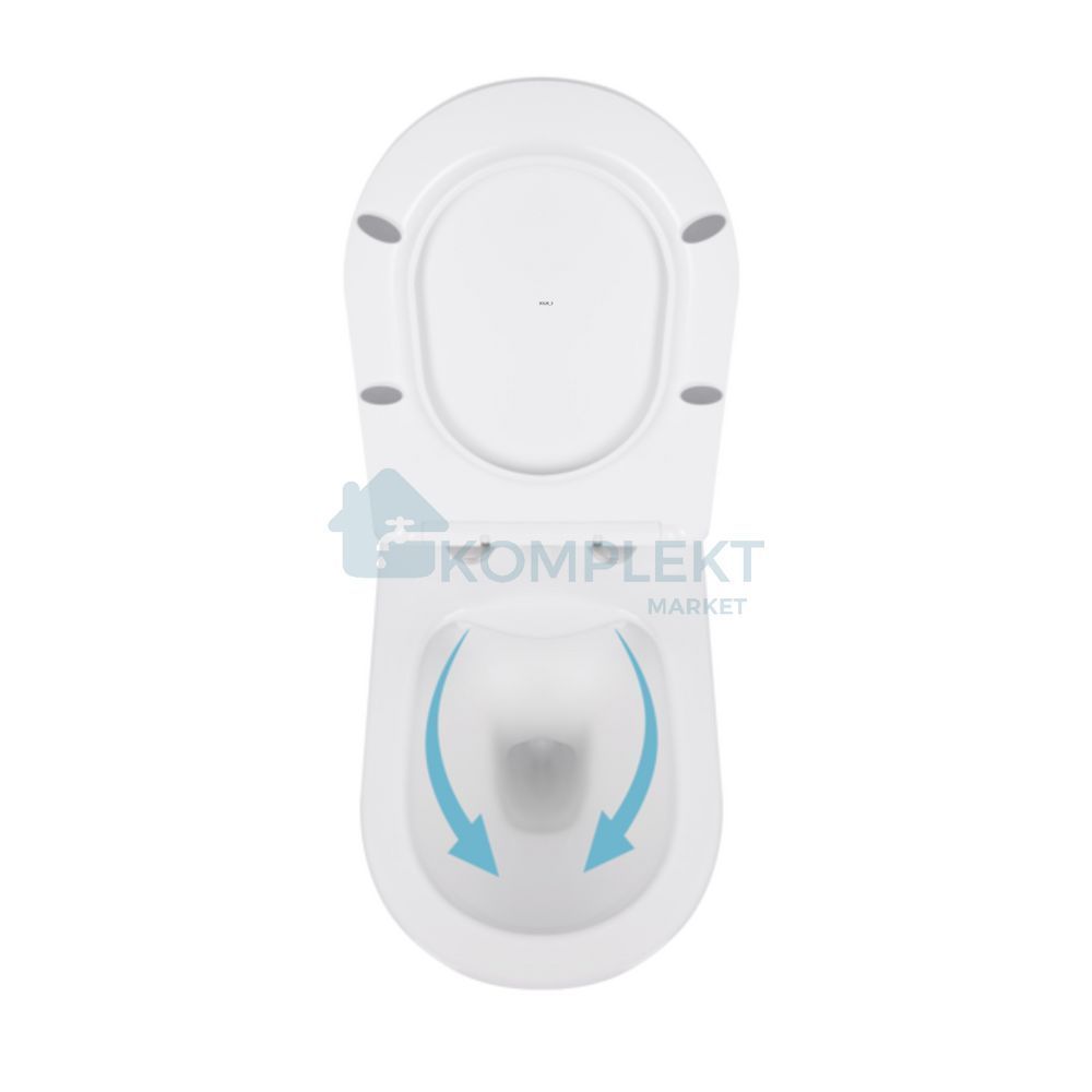 Унітаз підвісний Qtap Swan безобідковий з сідінням Soft-close QT16335178W