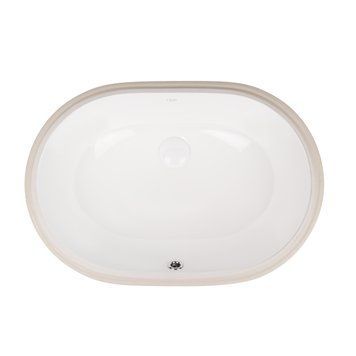 Раковина врізна овальна 580x400 Qtap Stork (з донним клапаном)