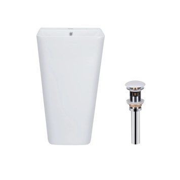 Раковина підлогова моноблок 430х370х825 мм Qtap Tern White ( з донним клапаном)