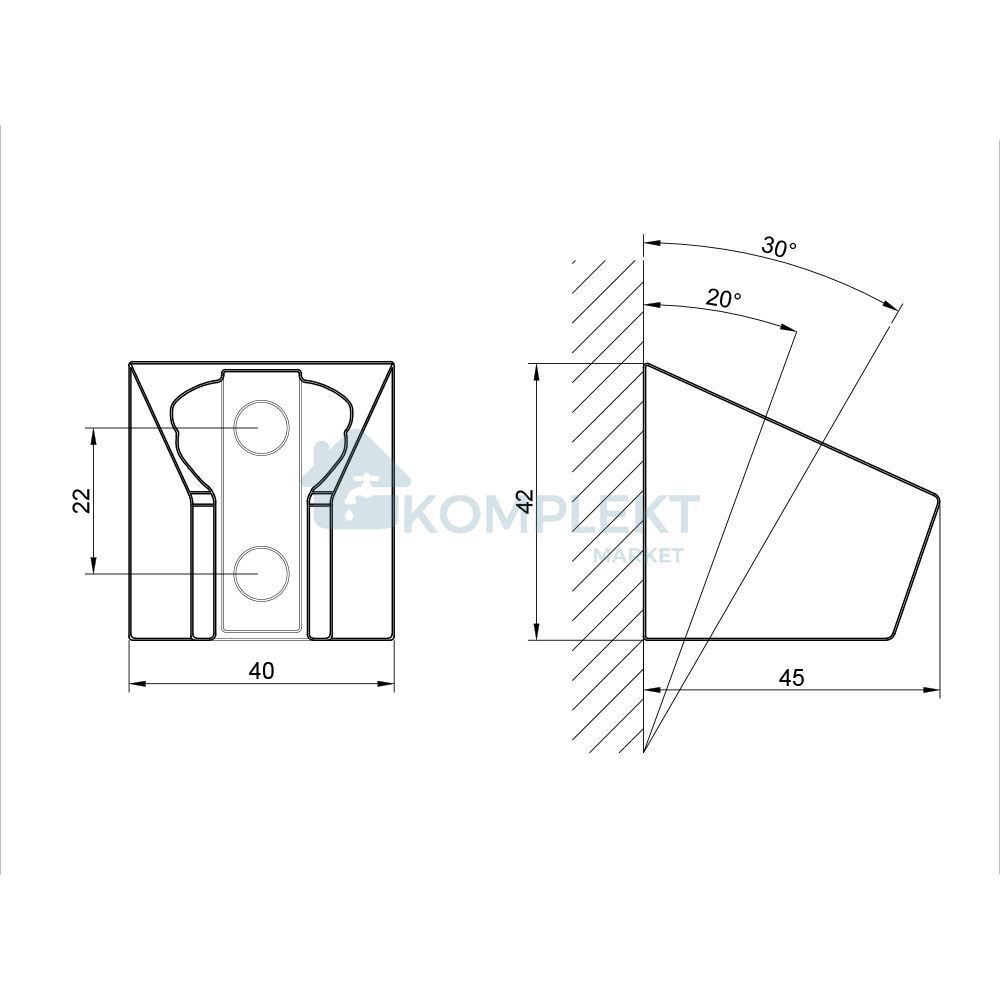 Кронштейн для лійки Lidz Holder 01 Nickel (NKS483100000)