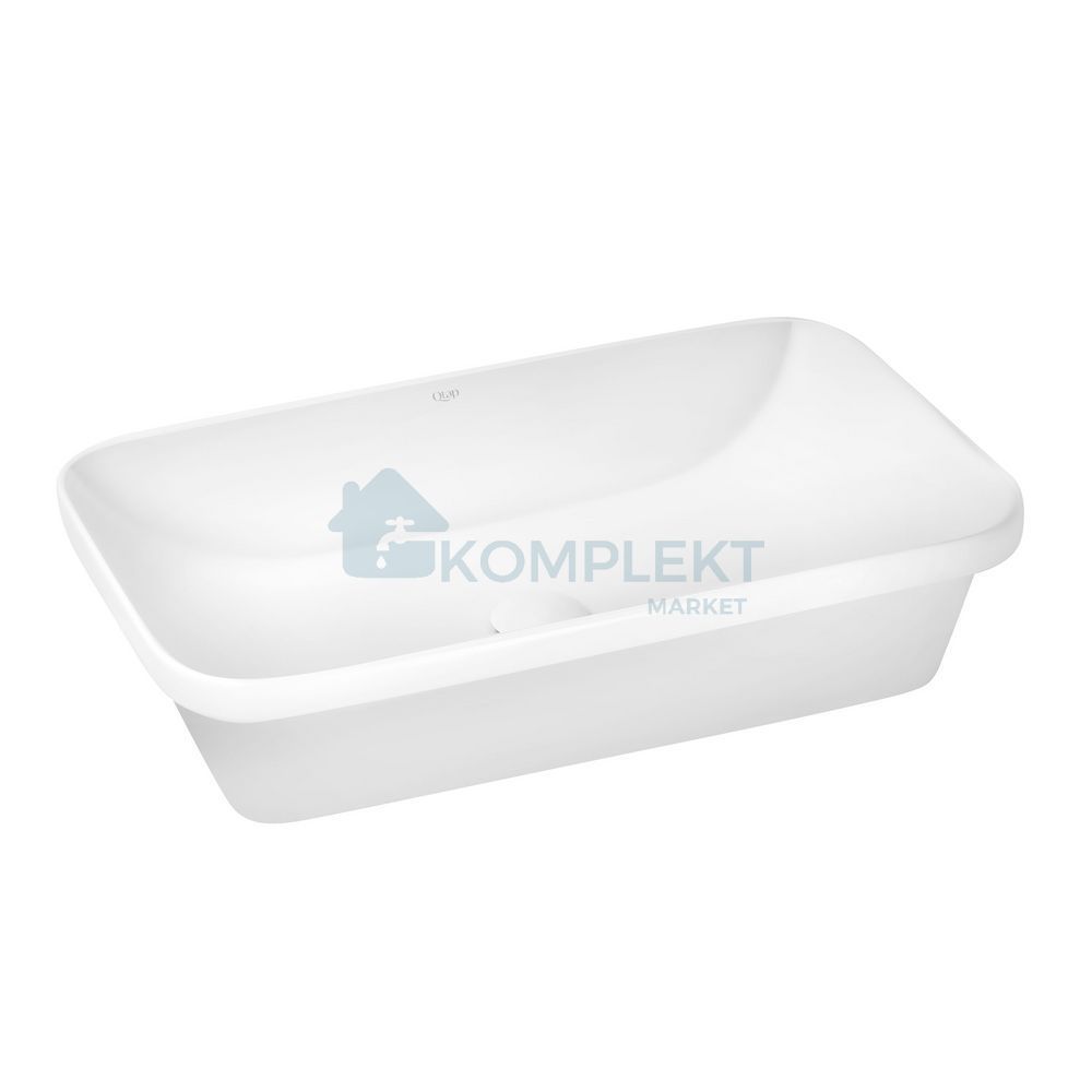 Раковина врізна Qtap Scorpio 615х380х155 White з донним клапаном QT1411K491W