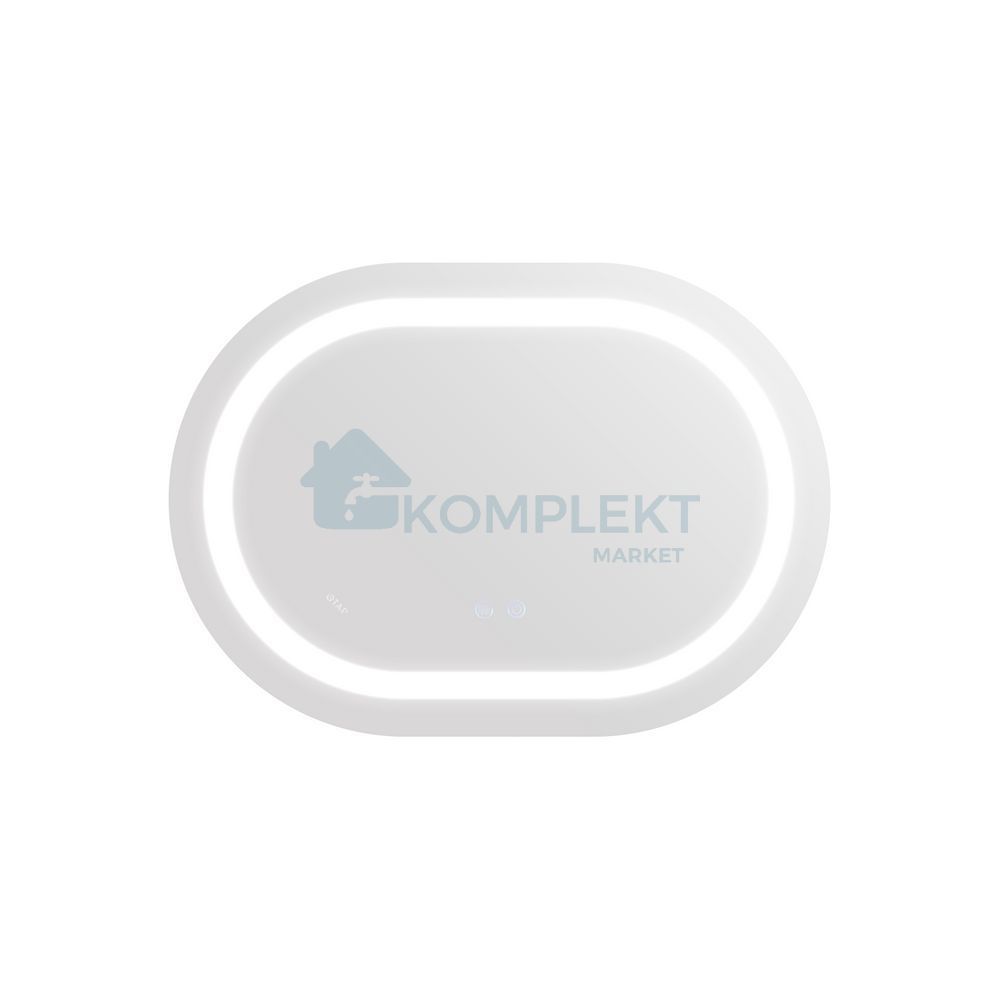 Дзеркало овальне Qtap Gemini GE1 700х500 з LED-підсвіткою, димером та антизапотіванням, Ні