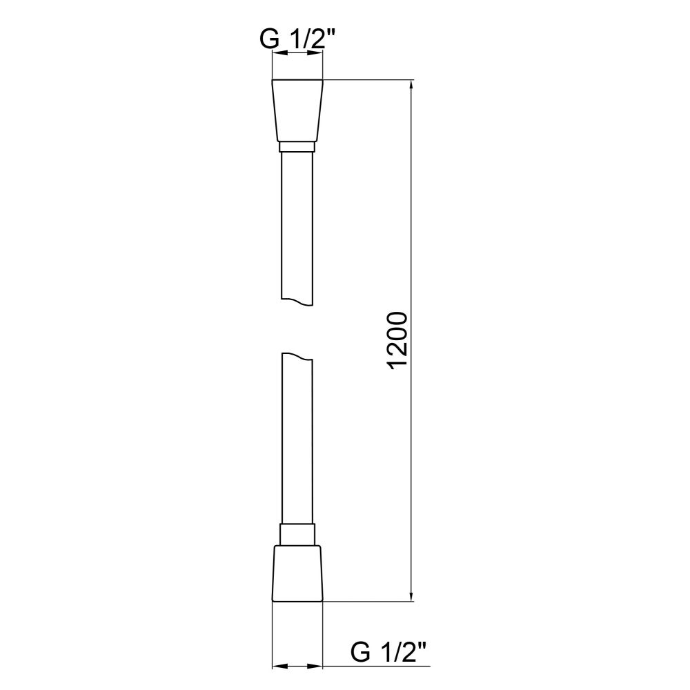 Душевий шланг із полімеру Qtap QTHADPVC120C (1.2м)