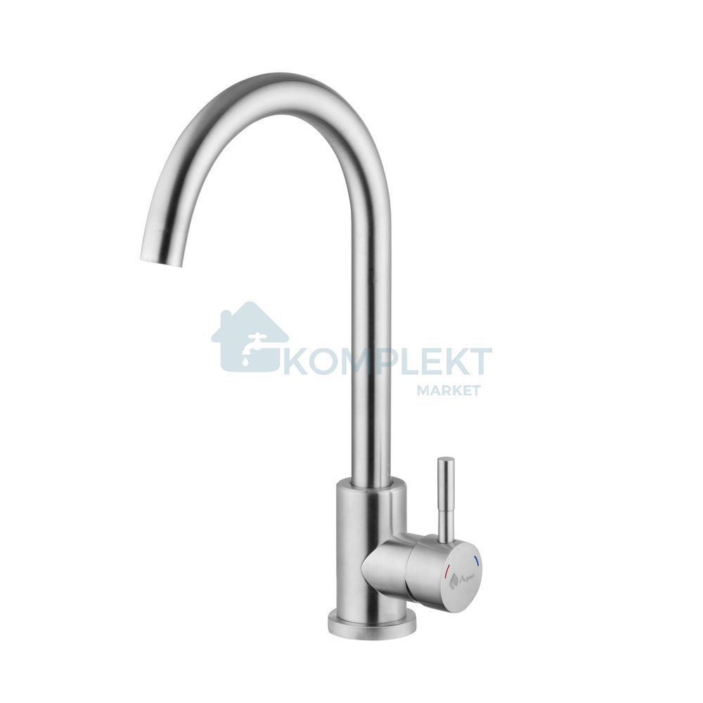 Змішувач для кухні з нержавіючої сталі Agua Acero INOX035 (нікель)