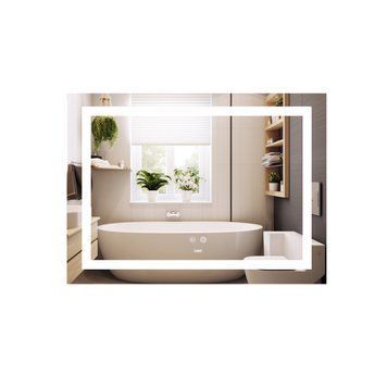 Дзеркало прямокутне Lidz Kubis KU1 700х500 з LED-підсвічуванням, з димером та антизапотіванням, Ні