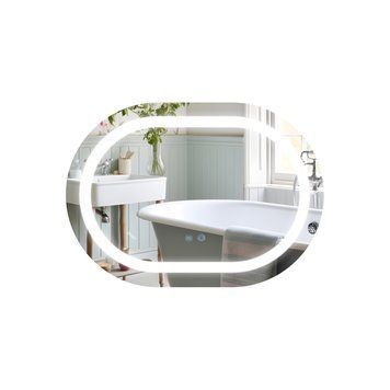 Овальне дзеркало Qtap Gemini GE1 900х650 з LED-підсвіткою, димером та антизапотіванням, Ні