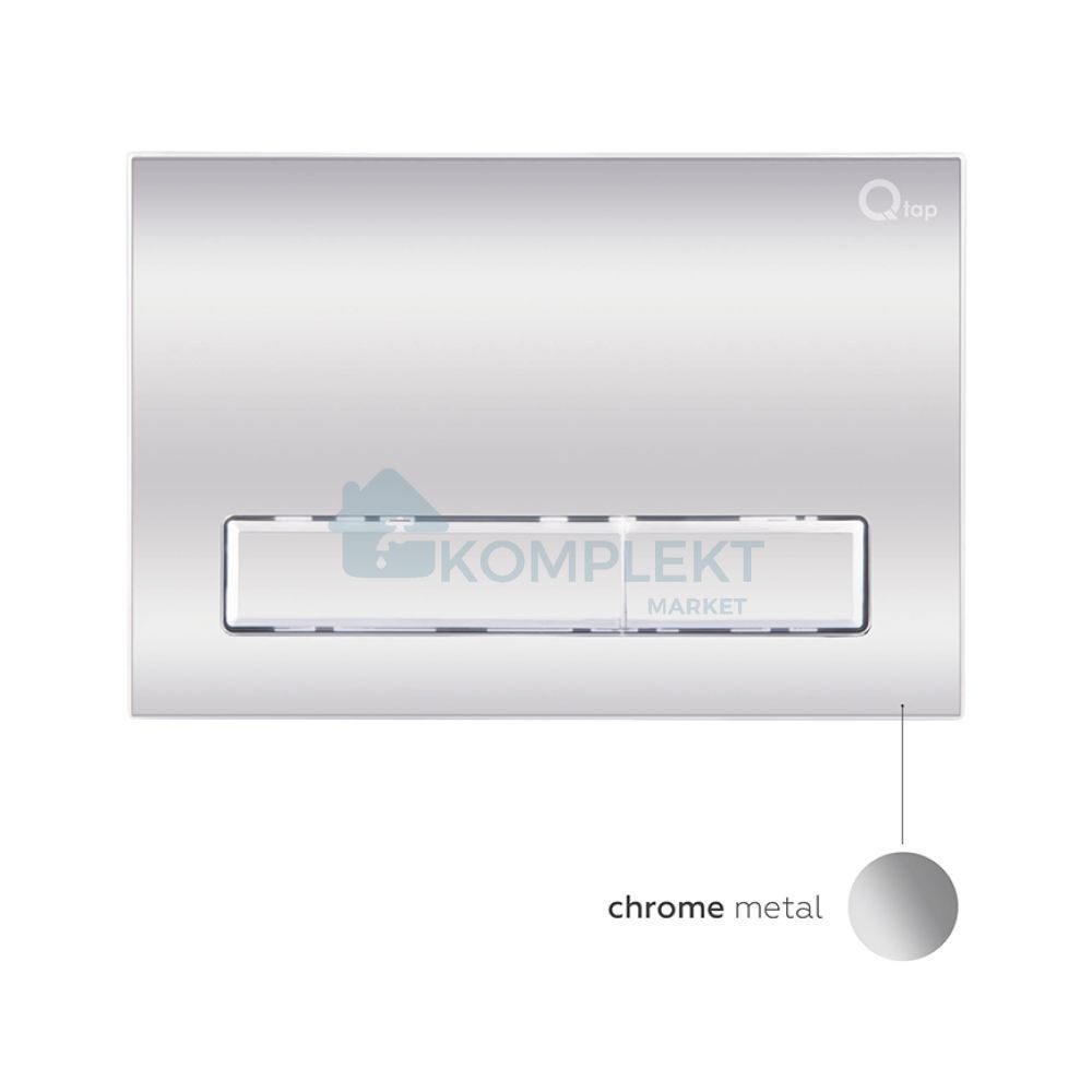 Інсталяція Qtap Nest ST з хромованою панеллю змиву та унітазом Swan Rimless