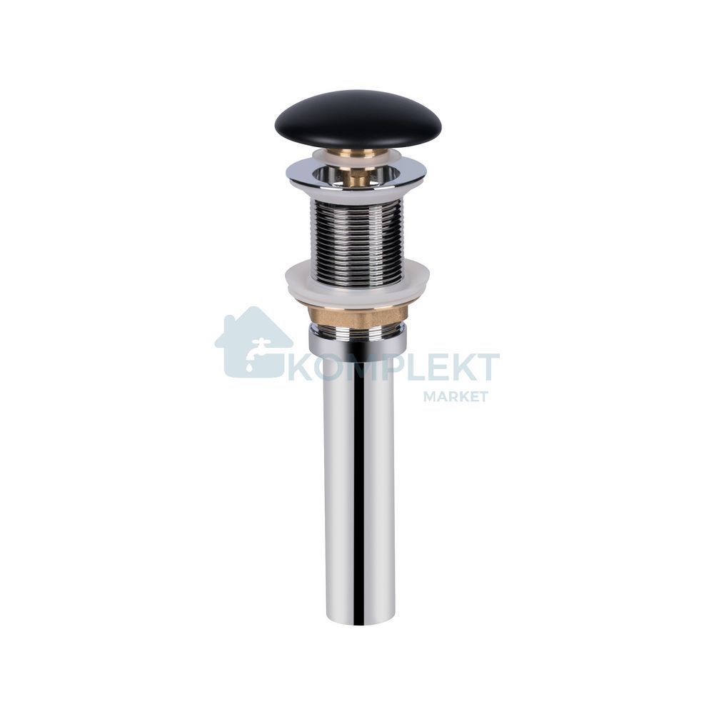 Донний клапан для раковини 40 Qtap PU03 Pop-up L-235мм (чорний)
