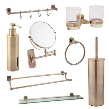Набір аксесуарів для ванної Qtap Liberty Antic Bronze 2 (8 в 1)