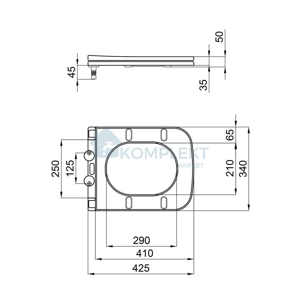 Сидіння для унітаза Qtap Nando з мікроліфтом Slim QT12991222AW
