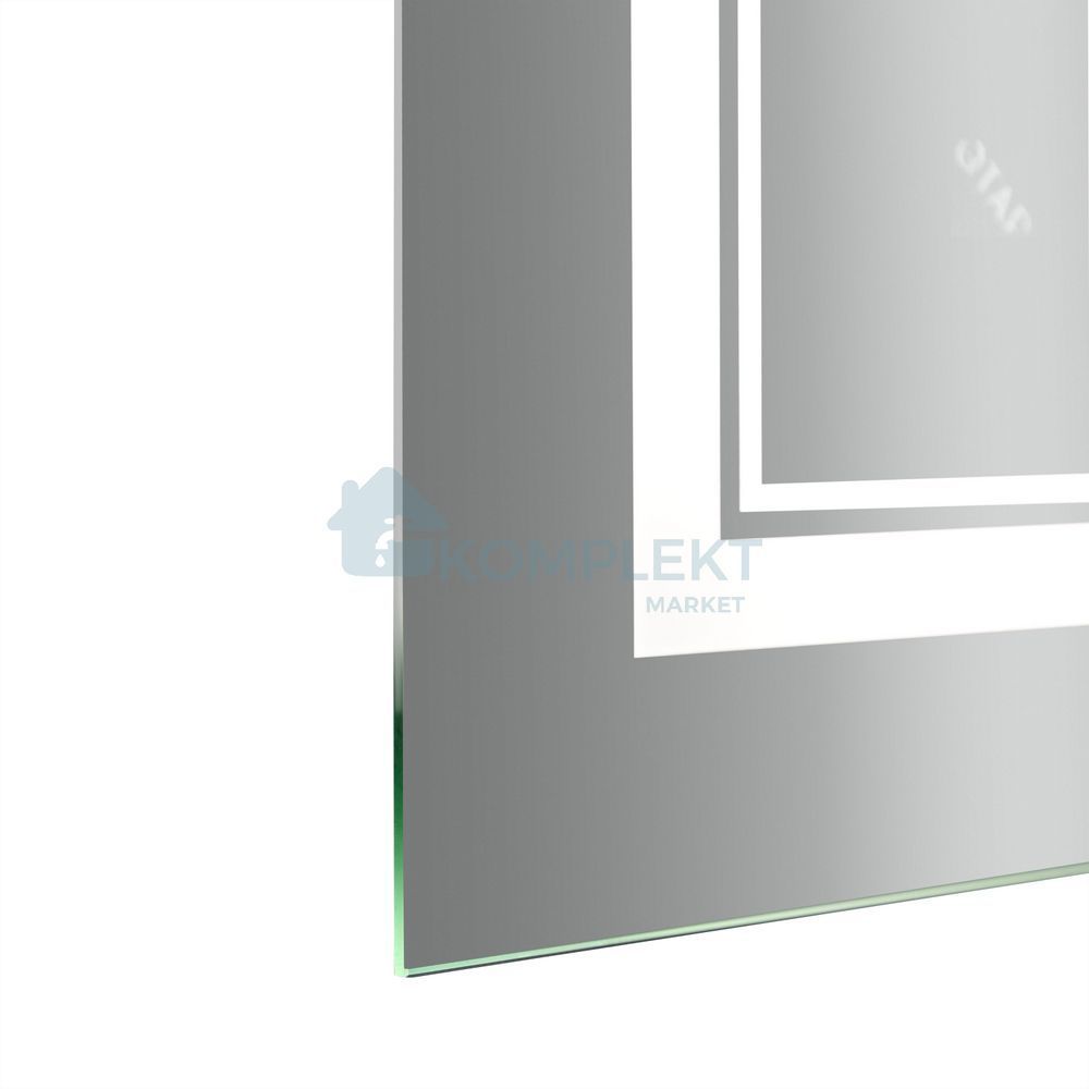 Прямокутне дзеркало у ванну Qtap Cardinal CA1 700&times;500 мм з LED-підсвіткою, антизапотіванням, регулюванням світла 3000&ndash;6500K і димером, Ні