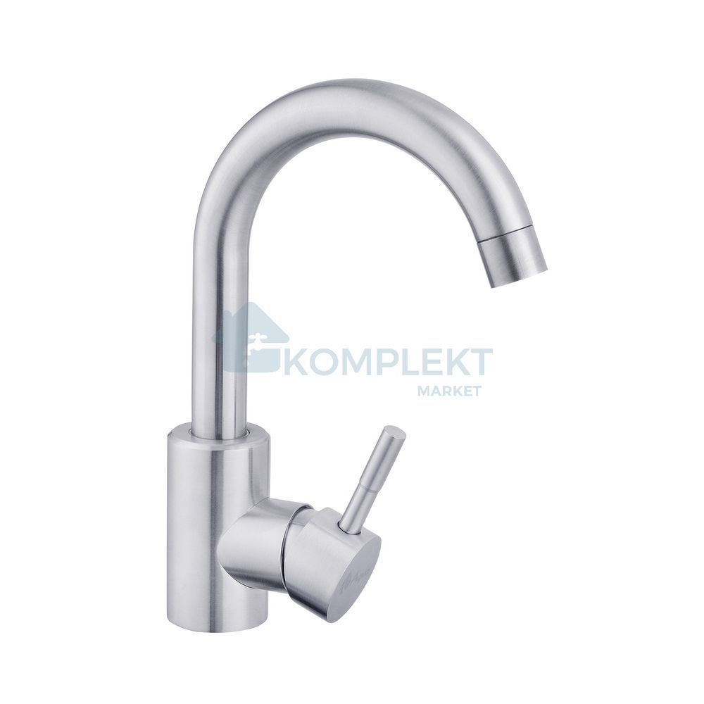 Змішувач для раковини високий Agua Acero INOX011 (нержавіюча сталь)