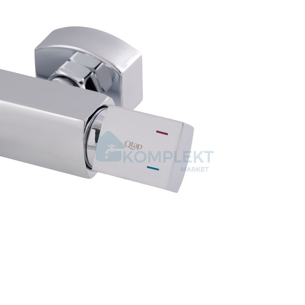 Змішувач Qtap Krychle 3052104GC з лійкою і тримачем