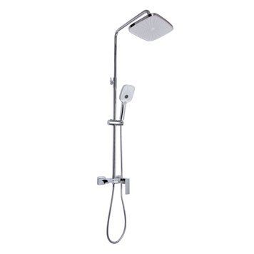 Душова система Qtap Gemini на три споживачі (з виливом) QTGEM111CRM45685 Chrome