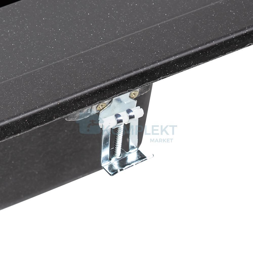 Гранітна мийка подвійна Lidz 775x495 BLA-03 (чорна матова)