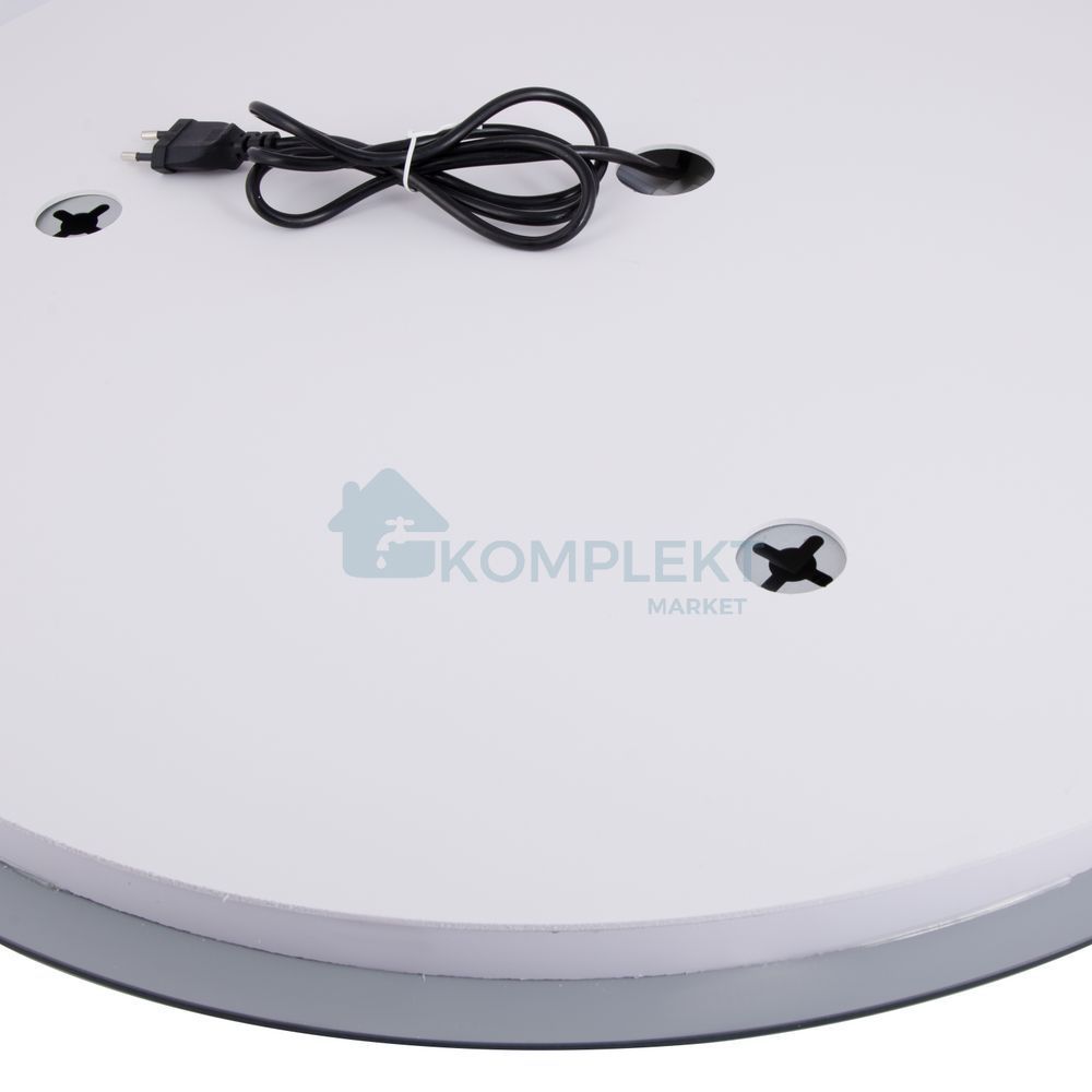 Дзеркало овальне Qtap Gemini 700х800 з LED-підсвічуванням Touch, з антизапотіванням, з димером, рег. темп. кольору (3000-6500K) Reverse QT2578R8070, Ні