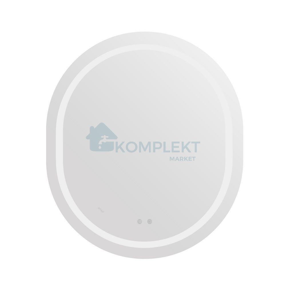 Дзеркало овальне Qtap Gemini 700х800 з LED-підсвічуванням Touch, з антизапотіванням, з димером, рег. темп. кольору (3000-6500K) Reverse QT2578R8070, Ні