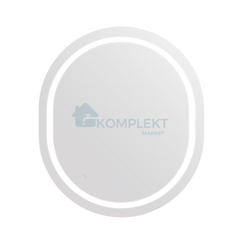 Дзеркало овальне Qtap Gemini 700х800 з LED-підсвічуванням Touch, з антизапотіванням, з димером, рег. темп. кольору (3000-6500K) Reverse QT2578R8070, Ні