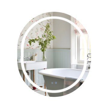 Дзеркало овальне Qtap Gemini 700х800 з LED-підсвічуванням Touch, з антизапотіванням, з димером, рег. темп. кольору (3000-6500K) Reverse QT2578R8070, Ні