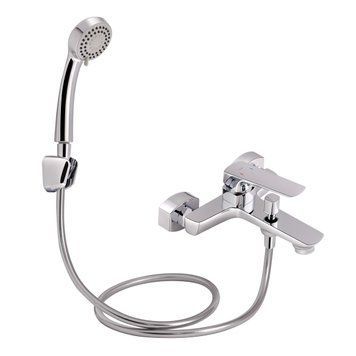Змішувач для ванни Qtap Letěl 3053104GC з лійкою і кріпленням