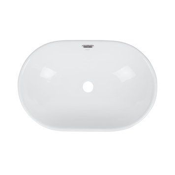 Раковина овальна Qtap Leo 610x400x195 White QT11114028WN (врізна в стільницю)