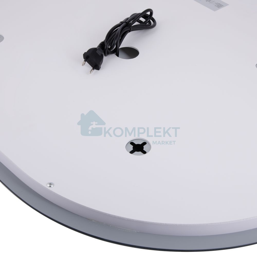 Дзеркало овальне Qtap Gemini 800х700 з LED-підсвічуванням Touch, з антизапотіванням, з димером, рег. темп. кольору (3000-6500K) Reverse QT2578R6080, Ні