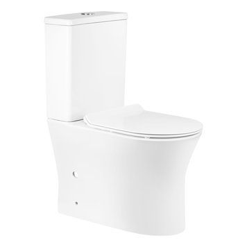 Унітаз підлоговий Qtap Virgo безобідковий з сидінням Soft-close QT18222169ARW